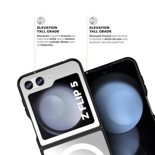 Capa case capinha compatível com MagSafe para Samsung Galaxy Z Flip 5 - Preta - Gshield