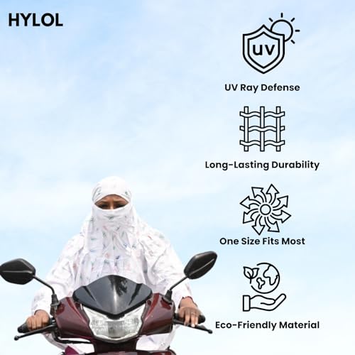 Image of HYLOL Pure Cotton Innovative Stylish Printed Pattern Fancy Scarf With Sun Protection Cover Face Cotton Mask for Women's and Girls