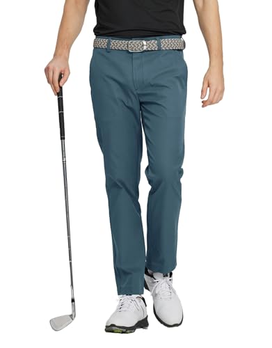 M MAELREG Golf Pants Men Casual Slim Fit -30"/32"/34" Stretch 5 Pockets Business Water-Resistant Mens Dress Pants Dark Teal