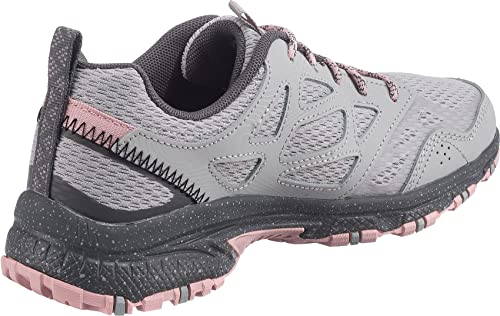 Skechers Damen Hillcrest Pure Escapade Walking-Schuh, Gray Leather Mesh Pink Trim, 38 EU