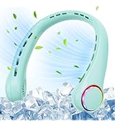 Neck Fan - 360° Cooling Portable Fan with LED Light, Super Quiet Wearable Personal Fan, Summer Es...