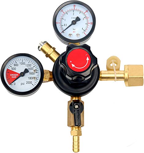 FamYun Dual Gauge Co2 Draft Beer Dispensing Regulator - Primary High Pressure Double