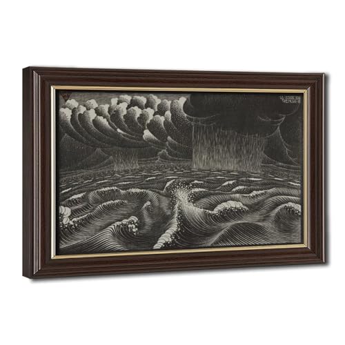 Impression Toile M. C. Escher Second Day of Creation Cadre