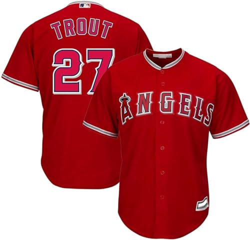 Outerstuff Mike Trout Los Angeles Angels MLB Kids 4-7 Alternate Player Jersey (Size: 5-6 Red)
