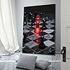 JIERUANYING Red Glowing Chess King Wall Art, Dramatic Strategy Decor Canvas Print for Living Room And Study Artistic Wall Mural Modern Hanging Decor Poster08x12inch(20x30cm) #2
