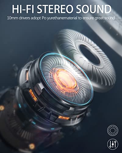 Auriculares-Inalambricos-Cascos-Bluetooth-53-HiFi-Estereo-con-Microfono-Auriculares-Bluetooth-Deportivos-Reproduccion-de-120H-Pantalla-LED-IPX7-Impermeable-Carga-Rapida-USB-C-Control-Tactil