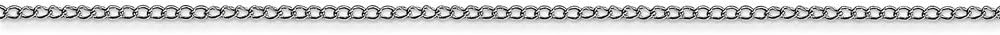 Sonia Jewels Solid 14k White Gold Thin Carded Cuban Curb Chain Necklace (0.5mm)