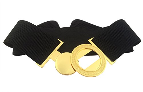 HidmFaw Superhero Cosplay Elastic Belt Unisex Adjustable for Muilticolor Hero Jumpsuit (Black-Y)