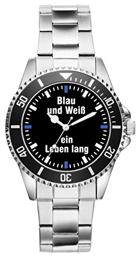 KIESENBERG Gelsenkirchen Fußball Fan Uhr – Sportliche Armbanduhr im Fan-Design Stilvolle Herrenuhr mit Fußball-Motiv Geschenk für echte Fans aus dem Ruhrgebiet Kohlenpott Ruhrpott - 2556