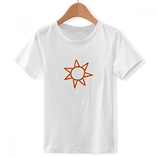 T-Shirt Peinture à la Main Orange Sun Confortable Contre les Irritations