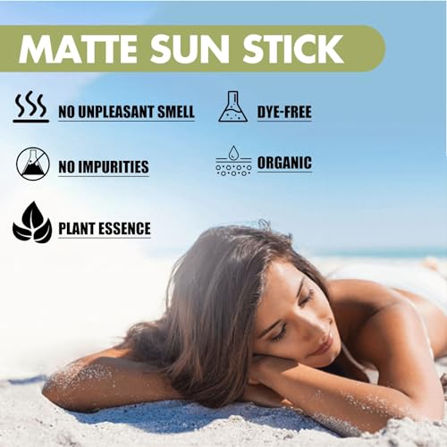 Rosarden Sun Stick, Matte Sunscreen Stick, Face Sunscreen SPF 50, Body Sunscreen Stick, Travel Size Sunscreen For Women - 0.63 oz