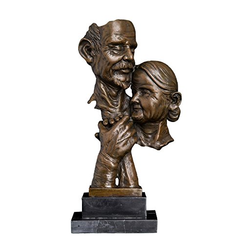 Artshom Moderno Arte contemporáneo Bronce Vieja Pareja Familia Mano en Mano en Amor Figuras Estatua Escultura para decoración de casa