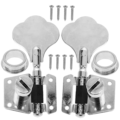 Levemolo Electric Bass Tuning Pegs Bass Tuning Keys Metal Bass Machine Heads Set of 6 Easy to Install for Use