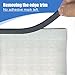 Rubber Edge Trim, Self-Adhesive Rubber Edge Trim, Edge Protector for Sheet Metal, EPDM Material, Fit 1/16