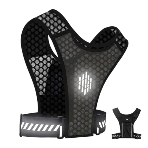 Chaleco para correr reflectante ligero contra rebotes con bolsillos para móvil