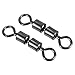 PATIKIL High Speed 2 Roller Swivel, 20Pcs 37lb Copper Barrel Bead Chain Rolling for Saltwater Freshwater Fishing, Black