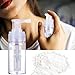 Feilguee 1PCS 110ml Portable Detachable Travel Spray Bottle Empty Portable Travel Cosmetics Container, PET Cosmetics Bottle Transparent Dry Powder Spray Bottle for Hair Salon, Home, Beauty