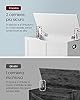 VASAGLE Cassapanca, Panca Portaoggetti, Pouf Organizzatore con 2 Cerniere di Sicurezza, Scarpiera, 40 x 80 x 46 cm, Corridoio, Camera da Letto, Soggiorno, Bianco Nuvola LSB063T14 #4
