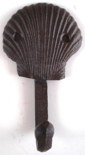 Lighthouse Dolphin Anchor Starfish Seahorse Shell Cast Iron Nautical Hooks Set - Image 8