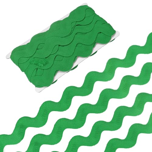 Ruban à franges en polyester vert de 9,1m pour couture et customisation de vêtements
