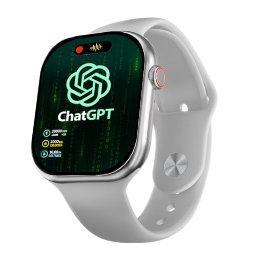 Image of CrossBeats Nexus 2.01 inch Super AMOLED Display Smart Watch with ChatGPT-Powered| Dynamic Island| 5.3 Bluetooth Calling Smartwatch| Always on| in-app GPS| 60 Hz Refresh Rate | AI Health Tracker -(Silver)