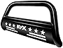 KYX Bull Bar for Toyota Tundra 2007-2021, Sequoia 2008-2022, Pickup Truck 3' Brush Push Grille Guard with Removable Skid Plate Off-Road Front Bumper, Black