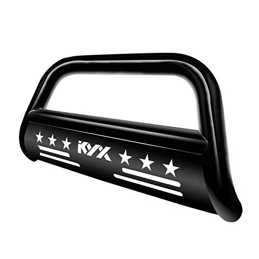 KYX Bull Bar for 1999-2006 Sierra 1500/ Silverado 1500, 3" Brush Guard Grille with Removable Skid Plate Off-Road Front Bumper, Black
