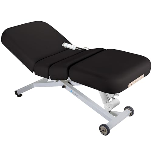 Image of EarthLite Ellora Electric Lift Salon Massage Table, Electric Tilt, Made in USA, 30 inch x 73 inch, Black