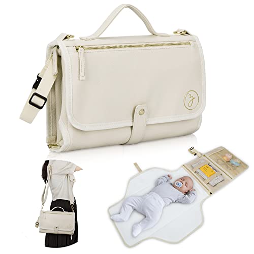 Zaveena Portable Diaper Changing Pad. Portable Changing Pad For Diaper Bag. Travel Changing Pad. Newborn Essentials, Newborn Girls And Boys, Cream, 750 Count #TOP17