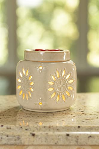 VP Home Wall Plug-in Wax Warmer - Ceramic Floral Sun Electric Fragrance Candle Warmer and Night Light - for Scented Wax, Essential Oils, Candle Wax Melt Warmer, Tarts - Scentsy Wax Melter and More - Thumbnail 4