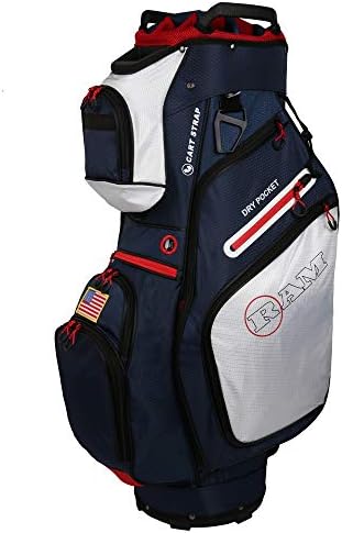 Ram Golf FX Deluxe Golf Cart Bag with 14 Way Dividers USA Flag