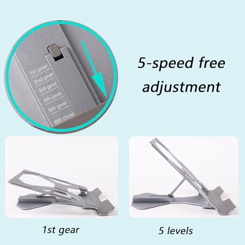 Base plegable para portátil ajustable en aluminio miniatura 5