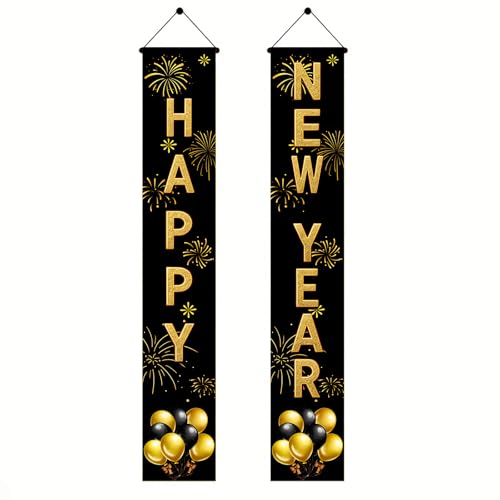Bannière Happy New Year suspendue grand format déco murale extérieure