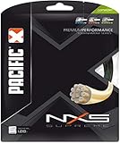 Engineerd en Alemania. Pacific Nxs Supreme-12.20m - Cordaje para Raqueta de Tenis, Color Negro, tamaño 1.23mm/17