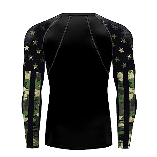 color cosplayer Jiu Jitsu Men American Flag UPF 50+ Sun Protection Printed Rash Guard Long Sleeve Swim Shirts3