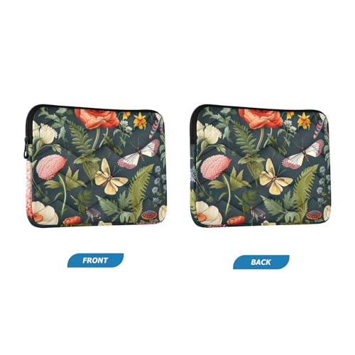 Funda para portátil 13-14 pulgadas con diseño mariposas y flores miniatura 2