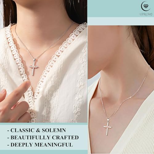 UPROMI Infinity Cross Necklace for Women, Christian Graduation Baptism Gifts for Women Confirmation Gifts for Teen4