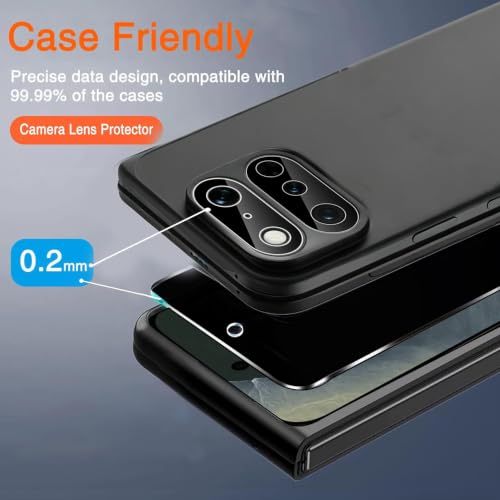 Image of Ferilinso Inside Privacy Screen Protector for Google Pixel 11 Pro Fold | 9H+ Tempered Glass, Back&Canera Lens Protectors, Military-Grade Shatterproof, Case Friendly, Easy Installation
