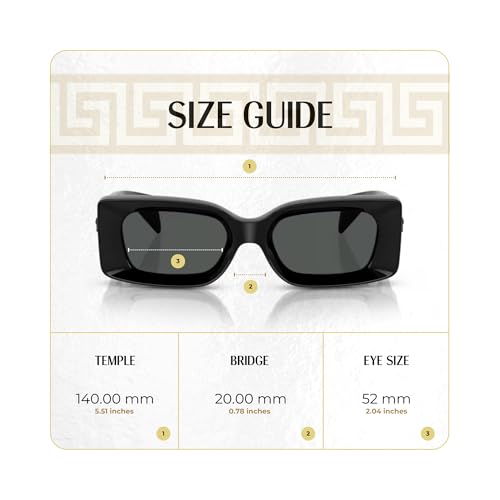 Versace VE4474U Rectangular Sunglasses for Men for Women +BUNDLE with ACCESSORY EYEWEAR KIT4