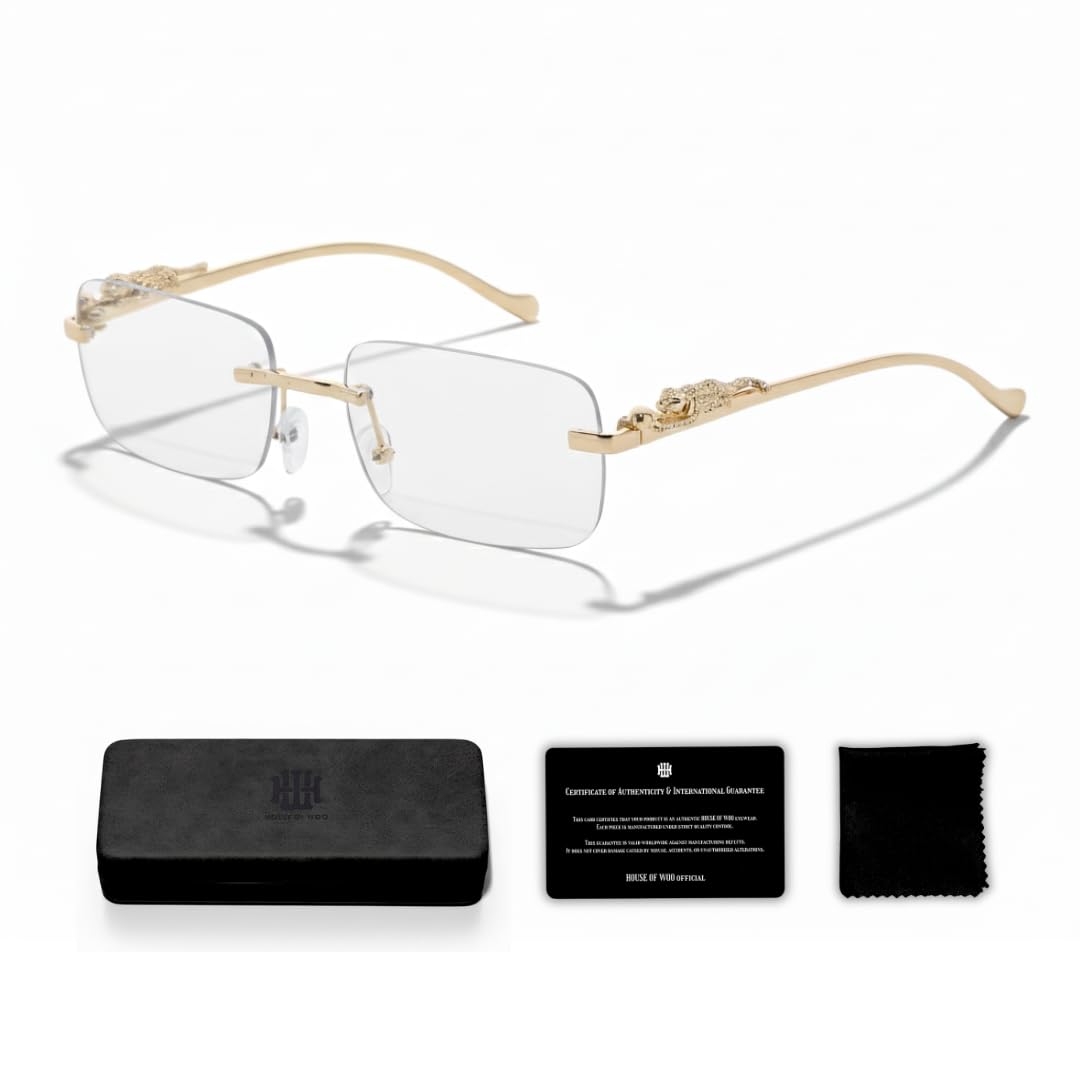 Amazon | [HOUSE OF WOO] リムレスメガネ フレームレスメガネ 縁なし
