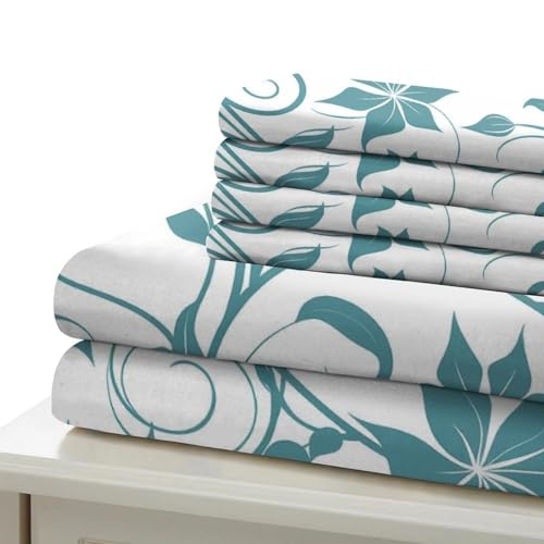Parure de lit motif floral avec fermeture éclair drap de lit double 200x200 style vintage chic