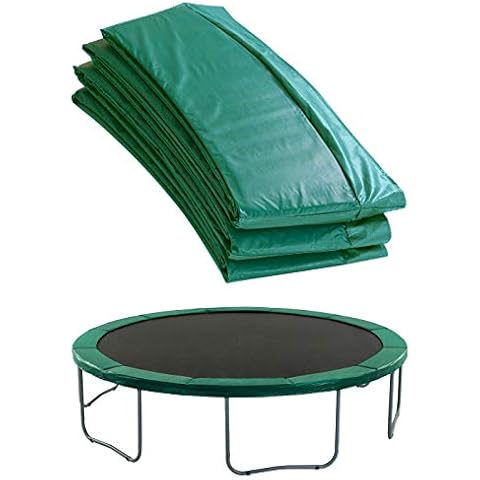 Machrus Upper Bounce Trampoline Replacement Safety Pad 6FT - 16FT Round-Trampoline Spring Cover PVC Trampoline Skirt (Green, 15 ft) Cover