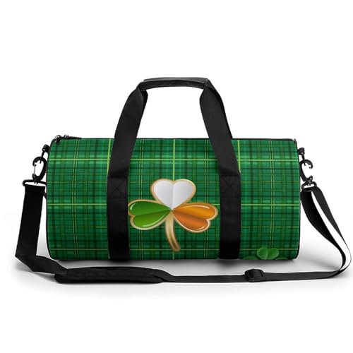 Sac week-end trèfle vert 45x23cm imperméable pour le sport