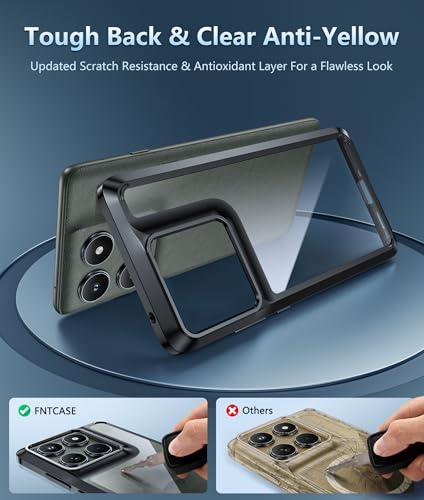 Image of FNTCASE for Motorola Edge-2025 Clear Case: Military Grade Drop Protection Anti Yellowing Cell Phone Cover - Rugged Shockproof Protective Bumper Transparent Phonecase