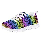 Cumagical Color Leopard Kids Tennis Shoes Breathable Running Shoes Walking Shoes Fashion Sneakers for Boys and Girls Bowling Shoes