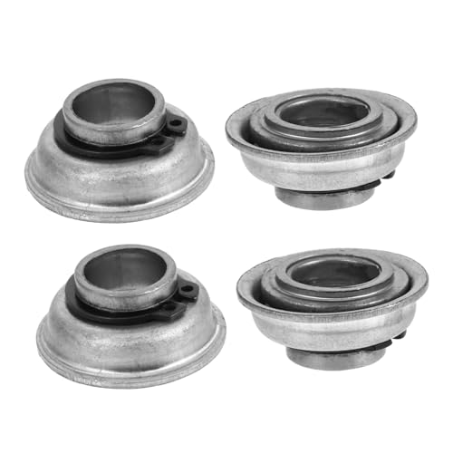 EXQUIMEUBLE 4個 ステアリングベアリング ユニバーサル トフォーク 普遍的な 大きい スイベル 正面 ドライブウォーカーの車輪交換 ベアリング付き 車輪 鋼 Grey