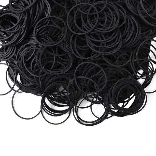 500Pcs 1.5in Black Rubber Bands Stretchable Rubber Elastics Bands General Purpose Elastic Stretchable Bands Sturdy Rubber Bands for Home, Office, School, Stationery Supplies