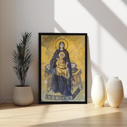 Affiche Hagia Sophia Theotokos en toile 50x75 cm avec cadre suspendu pour salon - 6