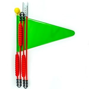 Cycley Fahrradwimpel grün – faltbar 4-teilig – Wimpel Höhe 160 cm