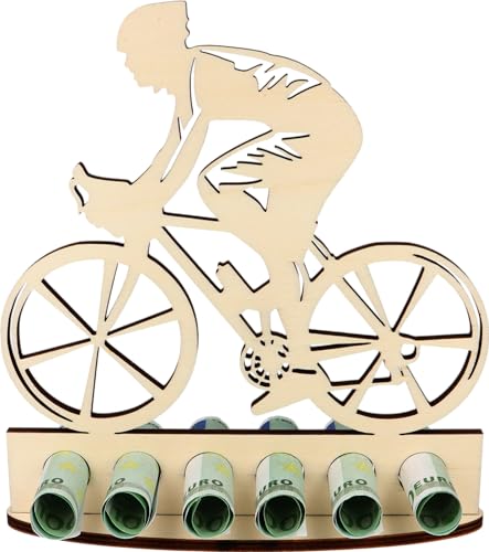XL Wooden Money Gift, Gift Idea, Voucher Packaging, Funny Gift, Money Gift for Men and Women (Bicycle Man) - Image 2